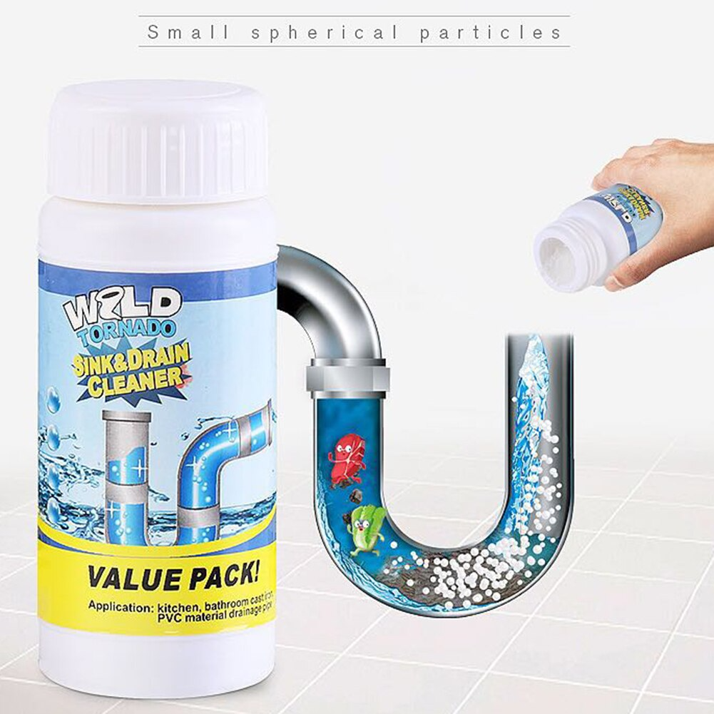 Agent puissant de dragage de tuyau de cuisine, déodorant nettoyant de Drain d'évier de toilette
